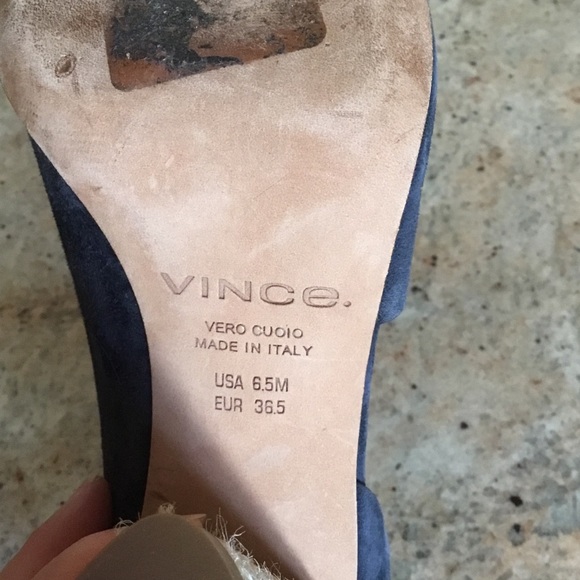 Vince Percey Suede Open Toe D’Orsay Wrap Block Heel Sandals - Picture 12 of 13